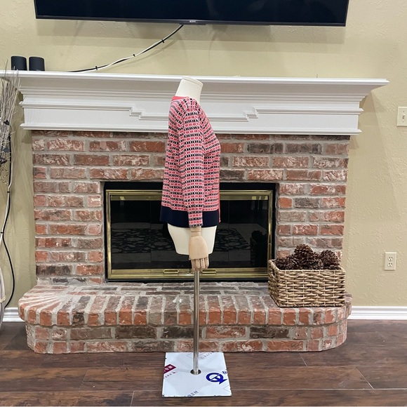 Ellen Tracy abstract patterned red and black cardigan / M / EUC - Picture 10 of 14